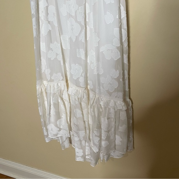 Ulla Johnson Mildred Floral Fil Coupe Ruffles Silk Blend Midi Dress - Picture 5 of 16